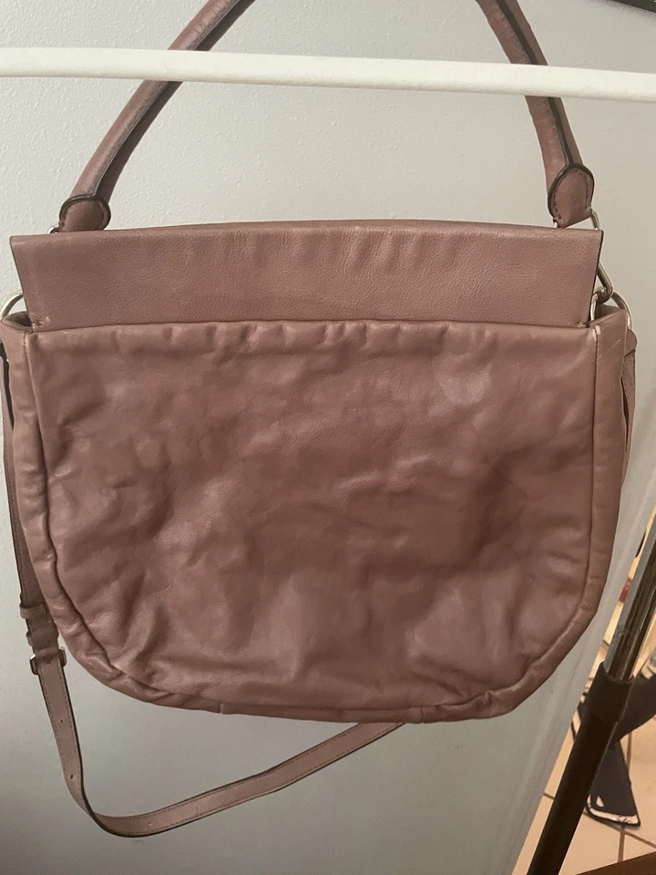 Marc By Marc Jacobs Leather MARCHIVE Hilli Hobo Satchel Mauve Tan Crossbody - Image 3 of 4