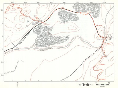 MIDDLE-EARTH To the Ford. Frodo's route. TOLKIEN/STRACHEY 1981 old vintage map