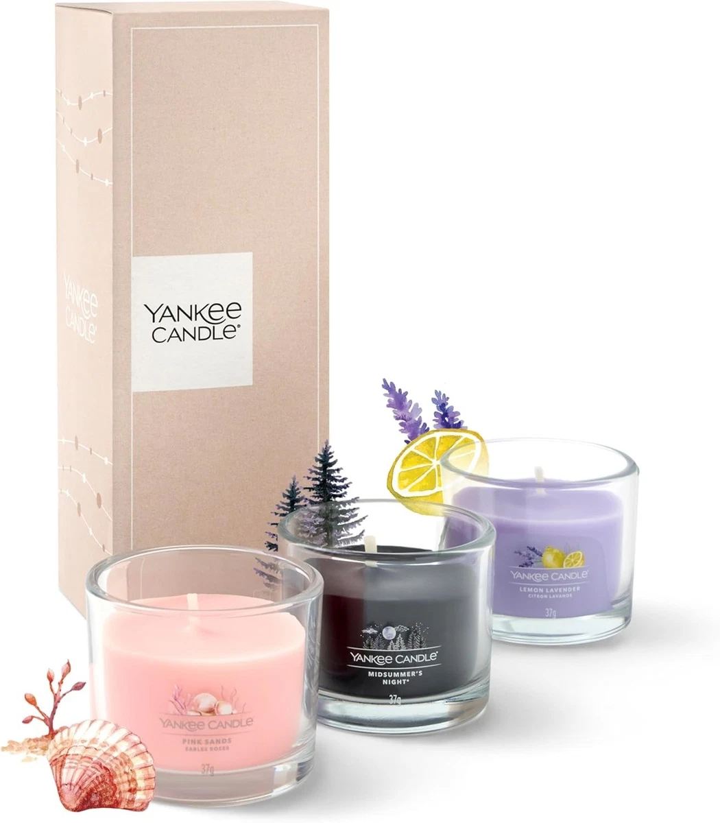 Set Regalo Yankee Candle - 3 Cere Profumate Natale Alpino, Fragranze Invernali, Fino A 8 Ore Ciascuna