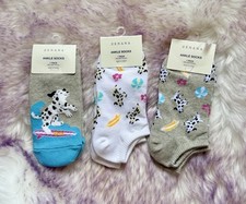 Zenana Women's 3 Pair Ankle Socks Dalmatian Dog Novelty One Size NEW