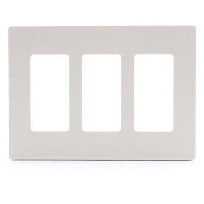 Lutron Light Almond 3-Gang Screwless Decorator GFCI Wallplate GFI Cover CW-3-LA