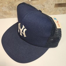 Vtg NY New York Yankees Annco Mesh Trucker Trucker Snapback Baseball Hat Cap NWT
