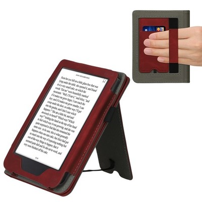 Flip Hülle für Kobo Clara 2E Tolino Shine 4 Handschlaufe eReader Cover Caser