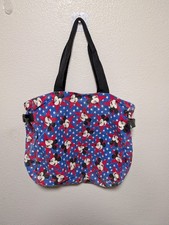Vintage Disney Mickey Mouse Star Print Diaper Bag Tote Americana Red White Blue