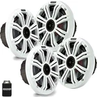 Kicker 6.5" White Marine Speakers (QTY-4) 2 pairs of OEM replacement speakers
