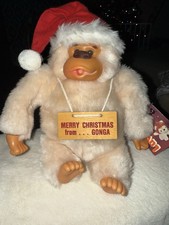 Vintage Russ Berrie GongaLuvPets ChristmasPlushSantaHatw/1981 DatedTag OrigPrice