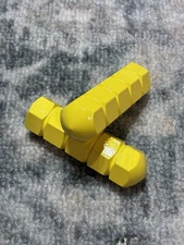 Old School Hard Luck BMX Bullet Pegs Solid 26t 3/8's Axle Yellow