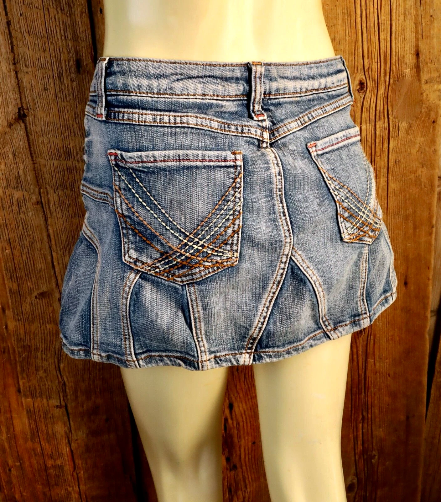 Vintage No Boundaries Denim Skirt Juniors Size 9 30x12