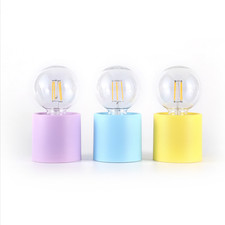 Set of 1Decorative Table Lamps Battery Powered 18 cm High with Amber Glass Lamp