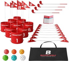 bucketgolf Game 9 Hole Bundle with Clubs Outdoor for All Ages