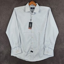 Chaps Dress Shirt Mens XL Slim Fit Blue White Stripe Performance Long Sleeve NEW