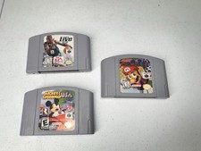 Nintendo 64 N64 3 Game Lot Mario Party (Repro), Mickey's Speedway, NBA Live 99