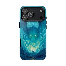 For iPhone / Galaxy / Pixel   Blue Cthulhu Eldritch Tentacles Phone Case