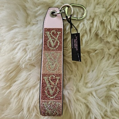 Victoria's Secret ストーン付きキーホルダー Victoria's Secret rhinestone wristlet strap keychain in Blush