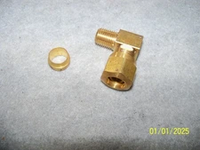 Brass DOT Approved Fitting / 1/2” OD Copper Tubing Compression X 1/4" MNPT Elbow
