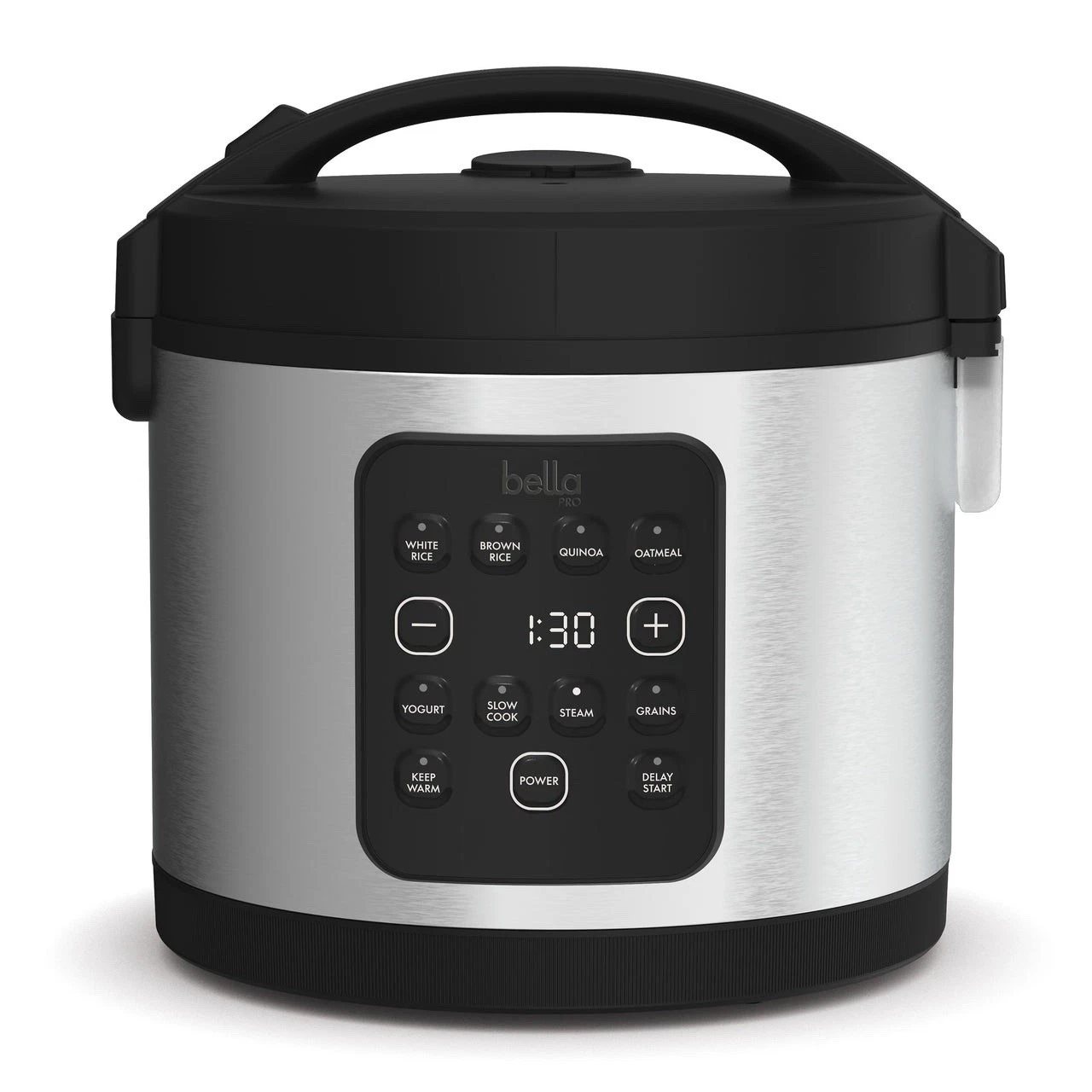 bella PRO - 20-Cup Digital Rice Cooker - Stainless Steel