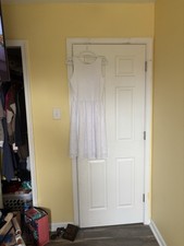 Steve Madden Eyelet Fit Flare Sleeveless White Dress Size M