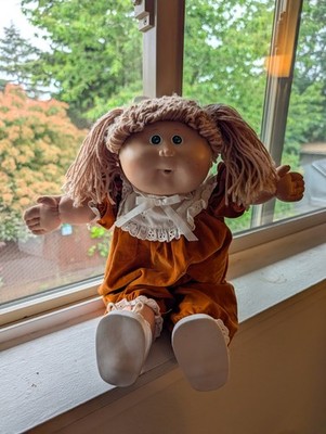 CPK Vintage Rare Wheat Lions Mane Green Eyes HM#4  w Original Velour Outfit