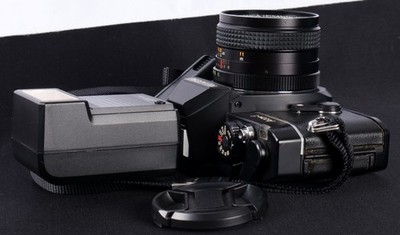 Konica Acom-1 35mm Film SLR c/w Hexanon AR 50mm f/1.7 STD Lens
