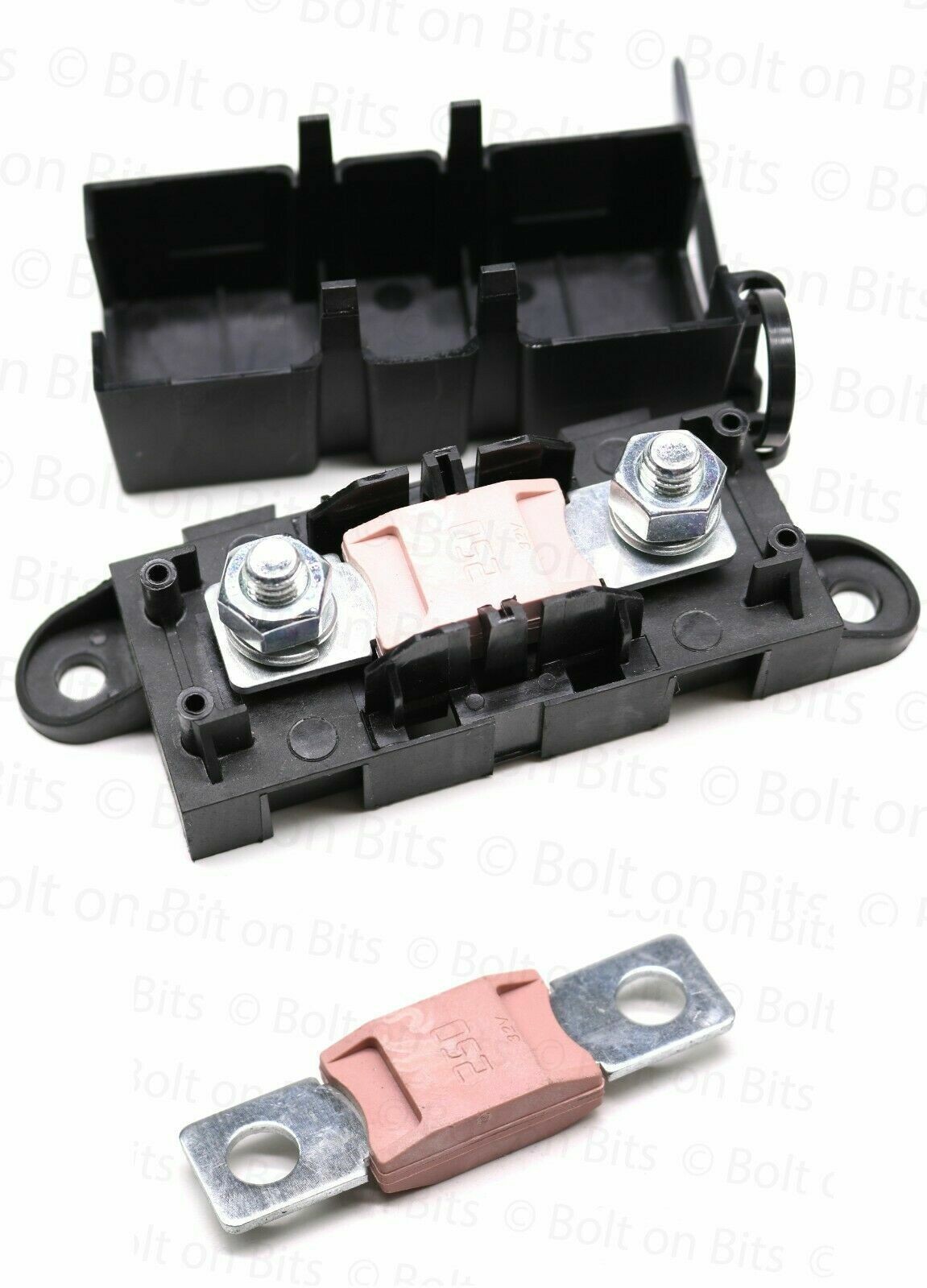 1 Inline Mega Fuse Holder with x2 250 Amp Fuse / Defender / Recovery Truck / Van