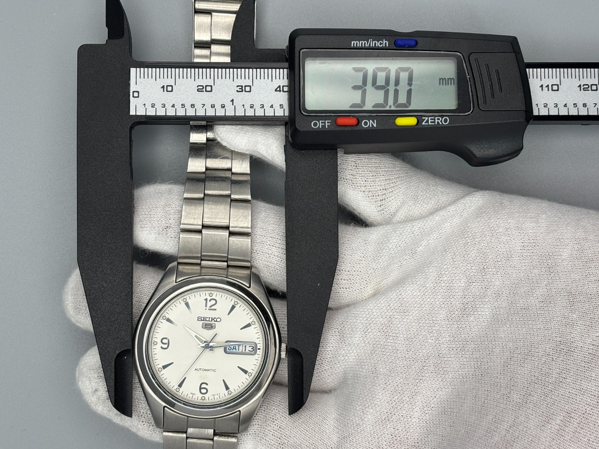 SEIKO 5 7S26-0060 Automatic White Dial Men's Watch Working from