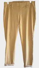 TIME And TRU Stretch Knit Crop Pants - L - Pull On, Belt Loops, Skinny Leg, Pkts