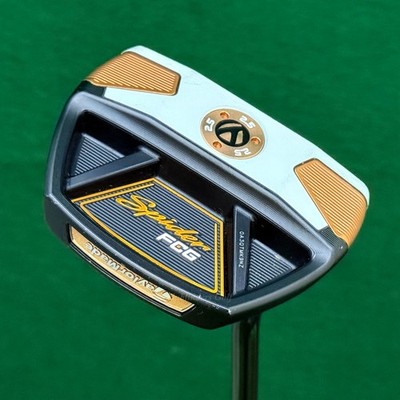 TaylorMade Spider FCG Copper/White Single-Bend 35'' Putter w/Super Stroke & HC