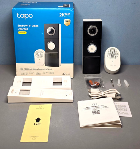 Tapo D225 Smart WiFi Wireless Video Doorbell 180° FOV 2K HD Read Ad