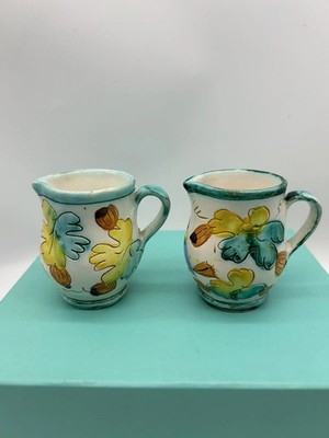 Vintage signierte handgefertigte Milch-/Sahnekännchen Kunstkeramik - Made in Italy