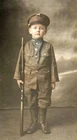 Antique Photo-Brave Little Soldier-Early 1900's-WW1 Era