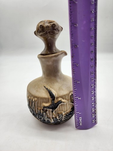 Vintage Art Pottery Carafe / Vase Nautical Seagull B Welsh Pacific Stoneware - Picture 7 of 12