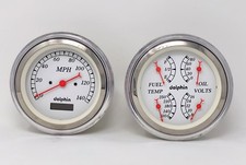 1947 1948 1949 1950 1951 1952 1953 Chevy Truck 5 Gauge Dash Panel Set White