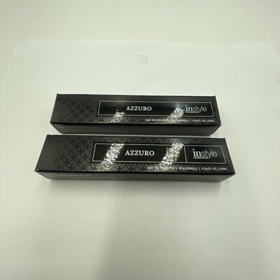 2 Pack Instyle Fragrances, Azzuro, Rollerball, Women s EDT, 0.34 fl oz