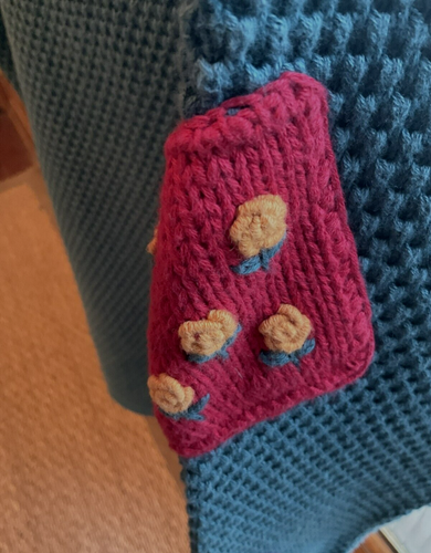 Vintage GAP GIRL'S SIZE Large KNIT 100% COTTON PATCHWORK SWEATER Made in UK - Picture 6 of 9