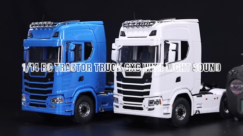 ST8 1/14 6WD Radio Control Tractor Car RC Truck Metal Chassis Motor Sound Lights - Video 1 of 1
