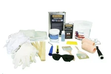 Fiberglass & Resin Repair Kit, 1 Quart & 2 yards Fiberglass, acetone & supplies