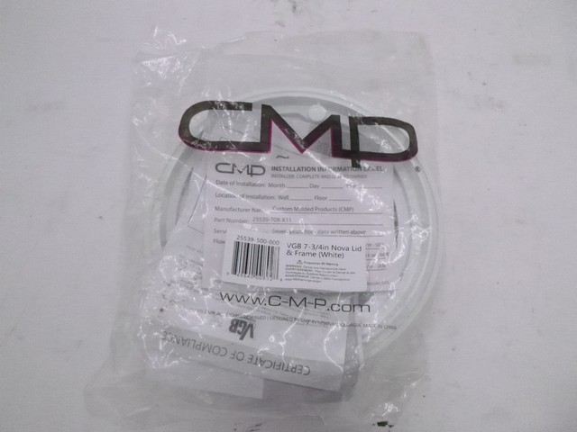 Cmp Riser Lids CMP Cover and Gunite Frame Nova Lid White 7-3/4