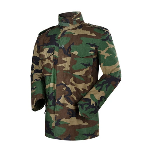 U.S MILITARY GENUINE ISSUE WOODLAND CAMOUFLAGE M-65 COLD WEATHER JACKET
