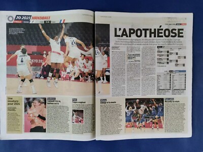 MESSI / die Goldmedaille von FRANCE DU HAND Journal L'Equipe 9. AUGUST 2021
