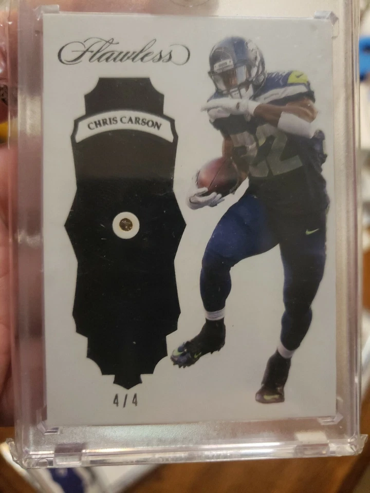 🔥🔥2017 Panini Flawless Chris Carson Rookie Rainbow 1/1 +1/3+4/4+2/5+8/10+6/15  - Image 4 of 4