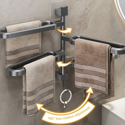 Sturdy ABS Towel Holder Bathroom Accessory for Renters and Homeowners Use