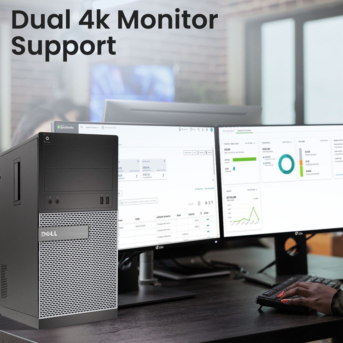 Dell 3020 Desktop PC Computer Tower Intel i5-4th 16GB 500GB HDD Wi