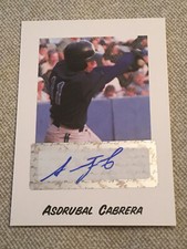ASDRUBAL CABRERA 2004 JUST MINORS ROOKIES AUTOGRAPH #16 INDIANS ROOKIE AUTO