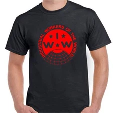 Industrial Workers of the World Strike Anti Fascist Union IWW T shirt Tee