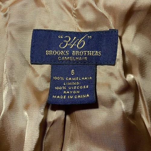 '346' Brooks Brothers Vintage Women's Genuine Camel Hair Italian Blazer Jacket 6 - Picture 4 of 7