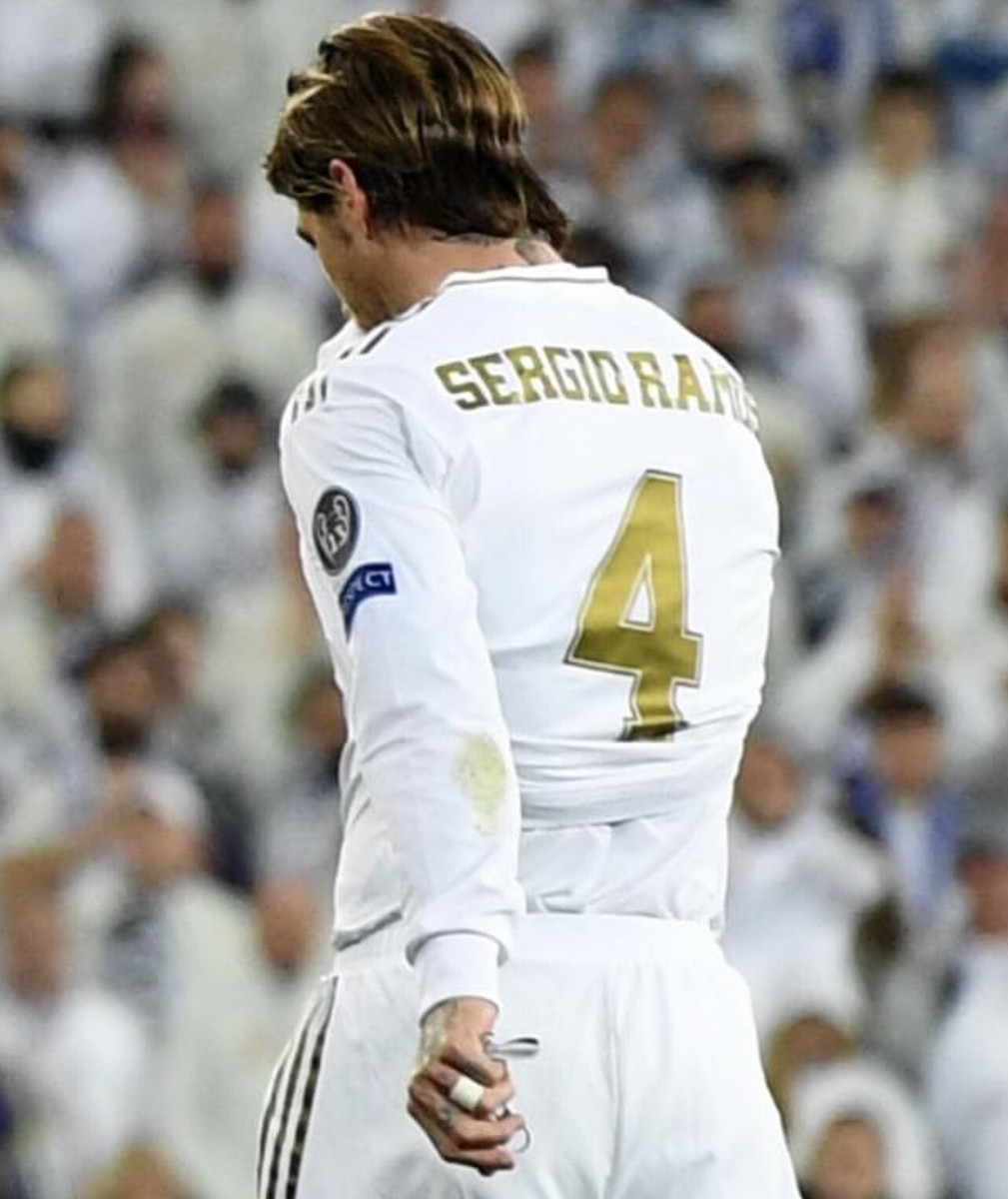 Real Madrid SERGIO RAMOS #4 UCL name print and number 2019/20 | eBay