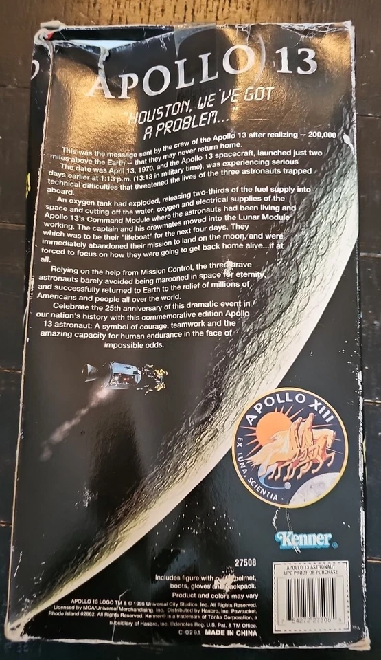 Figura de acción astronauta Apolo 13 1995 de colección escala 1/6 muñeca figura 12" Kenner (F7) Foto 4 de 4