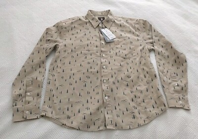 Jack + Sage Men's M~Evergreen Camp Shirt~Long Sleeve~Rocky MTN Beige~NWT