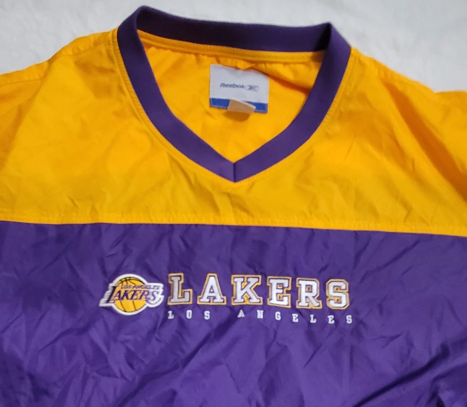 Pullover cortavientos vintage de Los Angeles Lakers talla 2XL adulto Reebok Foto 4 de 4