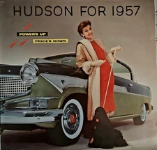 1957 Hudson Full Line Brochure Fold Out - Excellent Condition